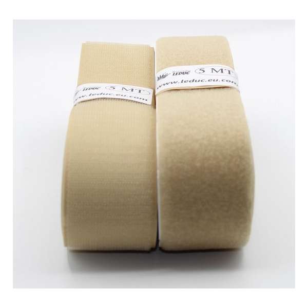 5 METER Zelfklevend Klittenband – Beige Velcro - 2 x 5 m – 5 cm breed