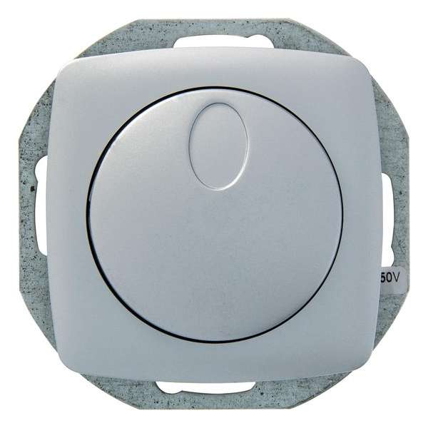 PLIEGER dimmer | serie Aurora | 230V halogeen- en gloeilampen | 20 - 400 watt | druk aan/uit | aluminium