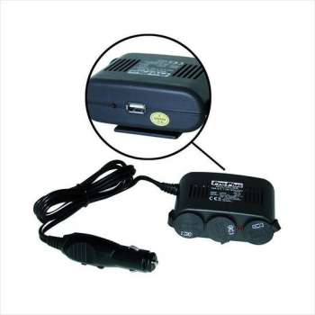 Pro+ Splitter 3-weg 12V + USB incl. bevestigingsplaat