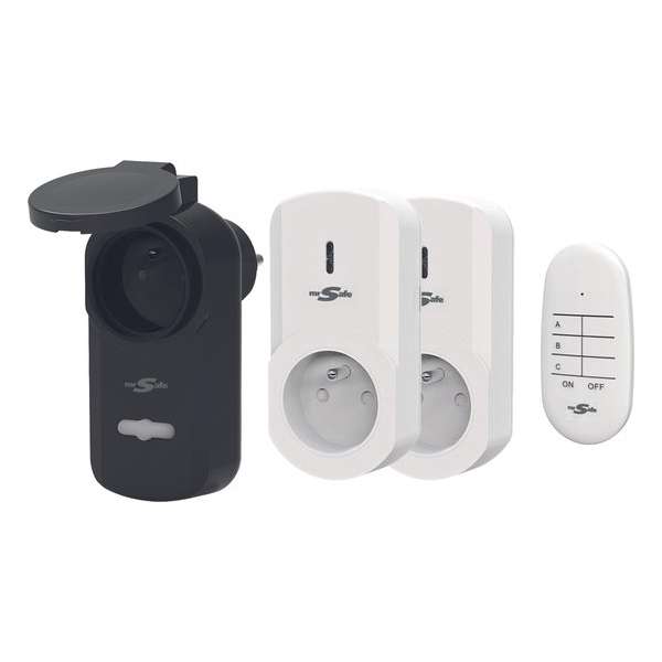 mr Safe Draadloze stopcontactenset BE/FR plug met afstandsbediening