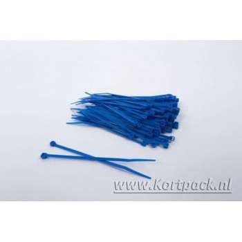 1000 stuks Blauwe Kabelbinders 2.5mm x 100mm lang (099.0372)