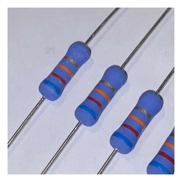 Weerstand 62 K 2W, 5%, 15X5mm, | resistor | verpakt per stuk