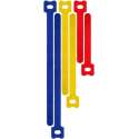 Klittenband kabelbinder met lus - 10/15/20 Centimeter - Blauw/Rood/Geel