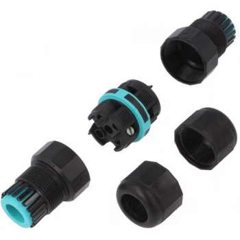 2 aderige kabelverbinder - schroefconnector - waterdicht IP68 - Premium