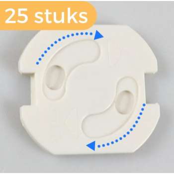 25x Zelfklevende Stopcontact Beveiliging Beschermers - Kind Peuter Baby Stopcontactbeveiliging - Wit - Pless®