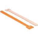 DeLOCK Klittenband kabelbinders 200 x 12mm / oranje (10 stuks)