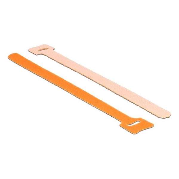 DeLOCK Klittenband kabelbinders 200 x 12mm / oranje (10 stuks)