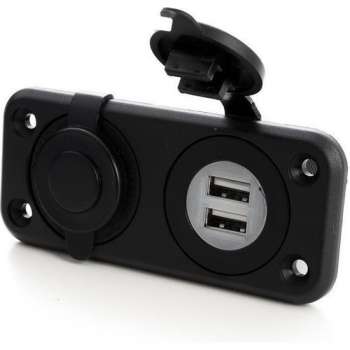 Usb ports + stopcontact met cover