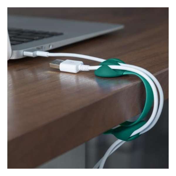 Desk Cable Clip - Emerald