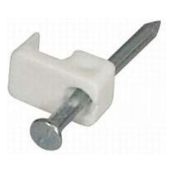 Kabelclip plat 3x5mm - 100st wit