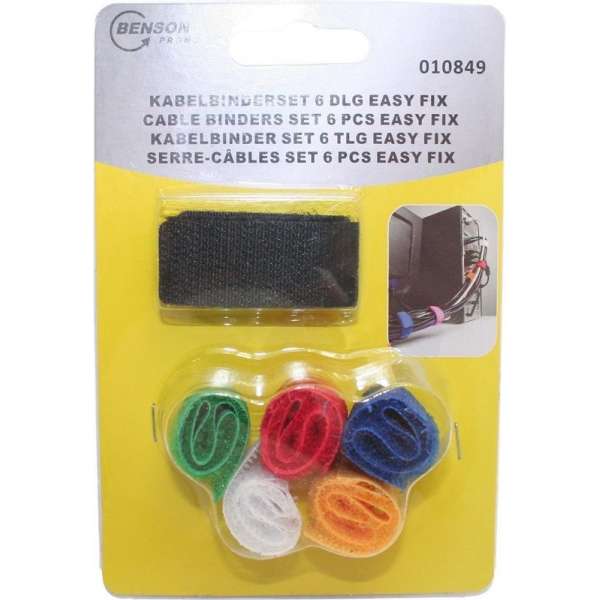 Hofftech Kabelbinderset Klitenband Easy Fix (6 Delig)