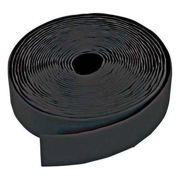 Zelfklevend klittenband of velcro zwart breedte 2.5 cm en lengte 5 meter. Type lusband.