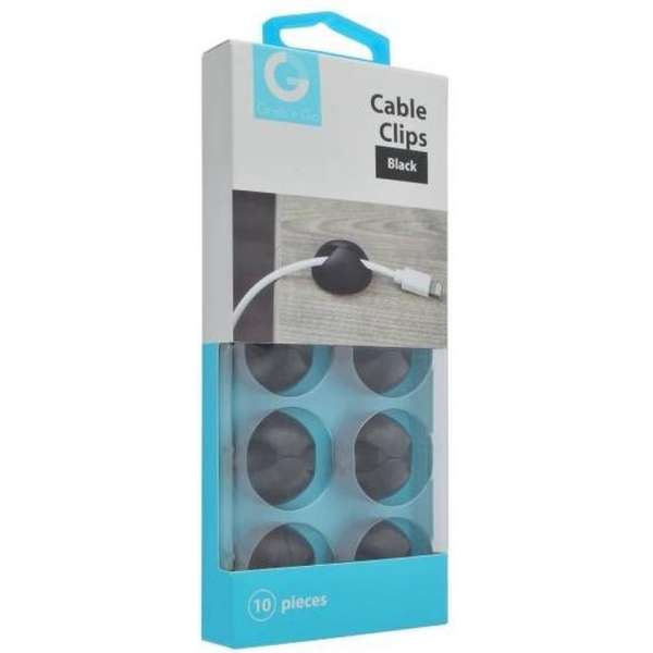 Grab 'n Go Cable Clips zwart 10st