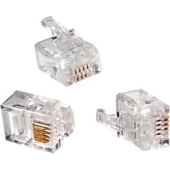 Hoge  kwaliteit RJ11 6P4C telefoonstekkers Maclean MCTV-665 - 100 st. Modulairplug