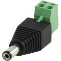 Male DC-plug adapter met kroonsteen