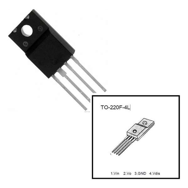 KA78R33 Spanningsregelaar met lage uitval | TO-220F-4L | 33V | verpakt per 5 stuks