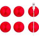 Kabel Organizer - Kabel Management - Kabelhouder - Kabelclips - Kabelklem - Cable Management - Rood - 6 stuks