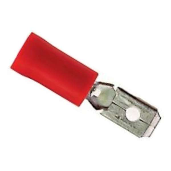 Bofix Kabelschoen Stekker Man Plat 4.8 Mm Rood 25 Stuks