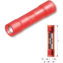 Nylon doorverbinder met venster Rood 5st - Kabelschoen - AMP connector