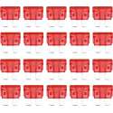 100 stuks Auto Mini Blade Fuse, DC 12V 10A (rood)