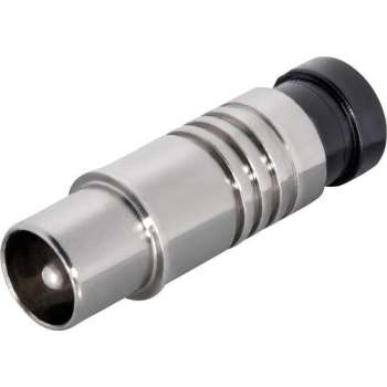 S-Impuls Coax IEC (m) compressie connector - metaal / recht