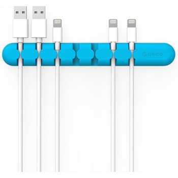 Cable Organizer Voor 7 Kabels Blauw - Kabel Wegwerking - Kabelklemmen - Cable Management - Bureau