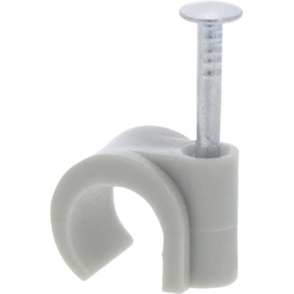 Q-Link kabelclip – rond – 8–10 mm – grijs – 50 stuks