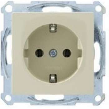 SCHNEIDER ELECTRIC Merten Atelier stopcontact enkel randaarde, inbouw| CREME