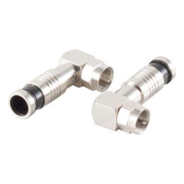 S-Impuls Compressie F-connector voor 7 mm kabel / haaks