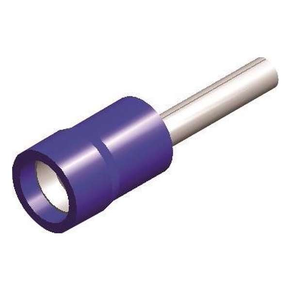 Half-geïsoleerde kabelschoen - pin 1,9 mm - blauw - 10 stuks