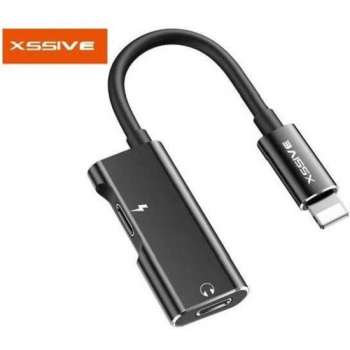 XSSIVE Lightning splitter adapter 2 in 1 Audio + Opladen – Wit - AUX - iphone