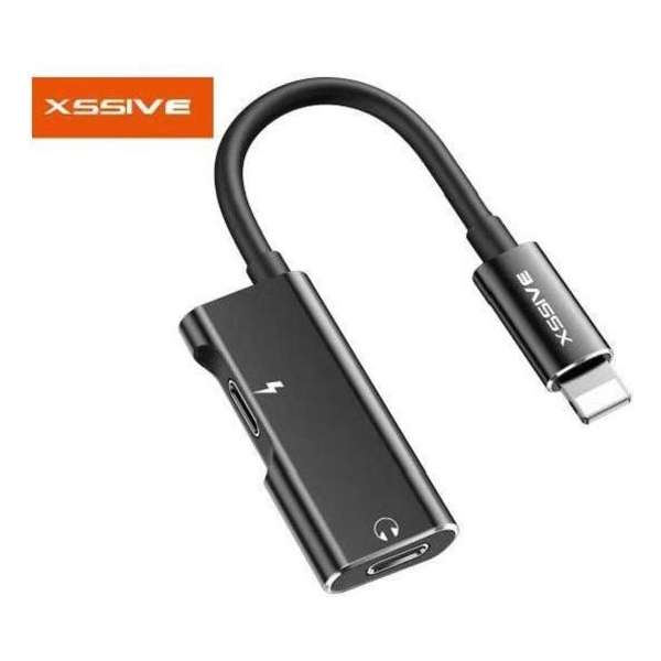 XSSIVE Lightning splitter adapter 2 in 1 Audio + Opladen – Wit - AUX - iphone