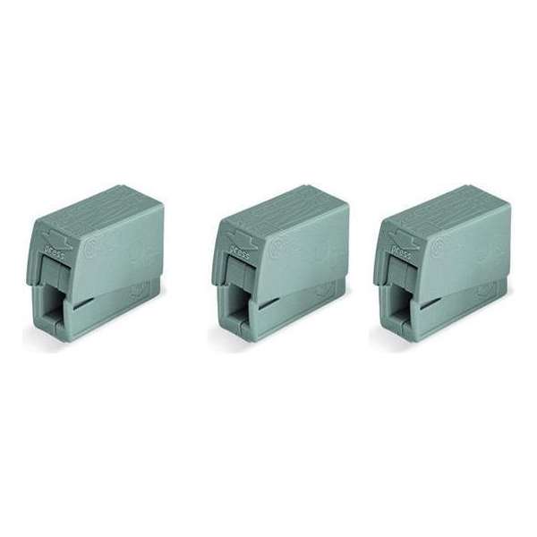 Wago Kroonklem - 224-101 2,5mm² - Enkele Geleider Klem - Grijs - 3 Stuks