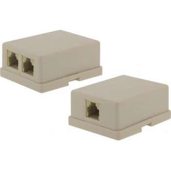 Modulaire wanddoos RJ11 Splitter