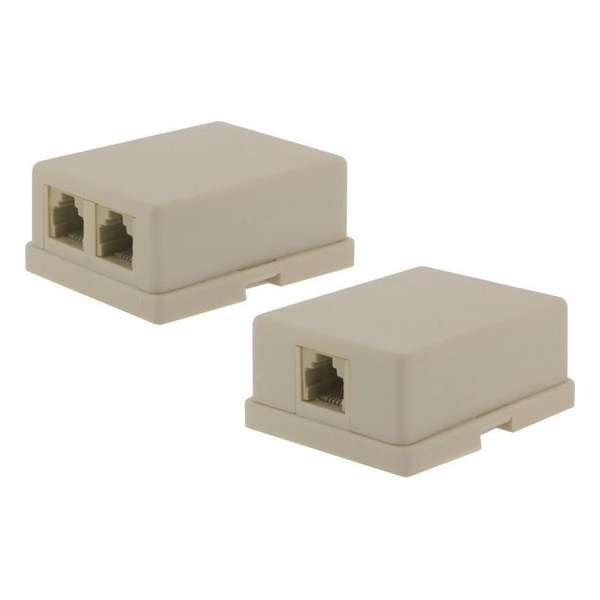 Modulaire wanddoos RJ11 Splitter