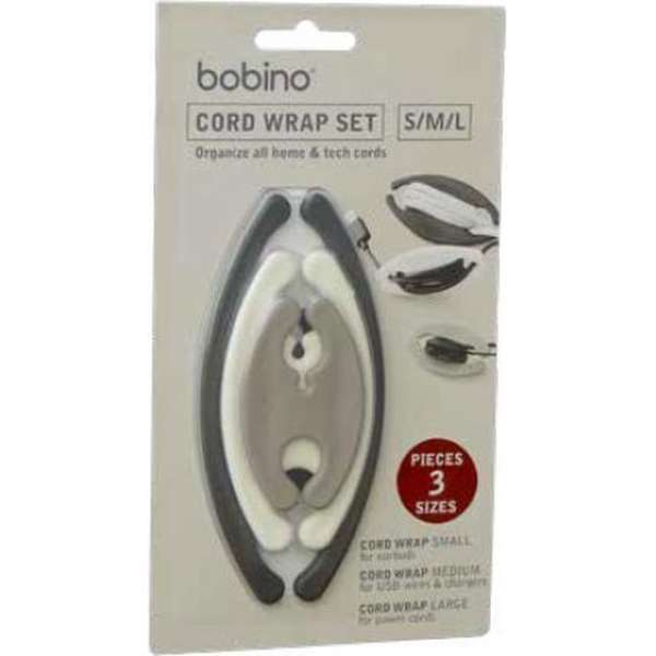 Cord Wrap S/M/L  - 3Pack Warm Colors (Charcoal, Slate, Cream)