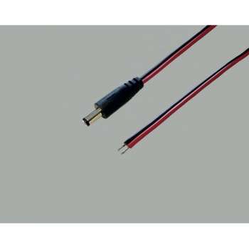 BKL Kabel met rechte DC (m) connector - 5,5mm x 2,5mm - 2 meter