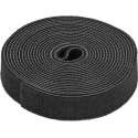 EGB Rol Klittenband / Velcro zwart 3 meter 14mm breed