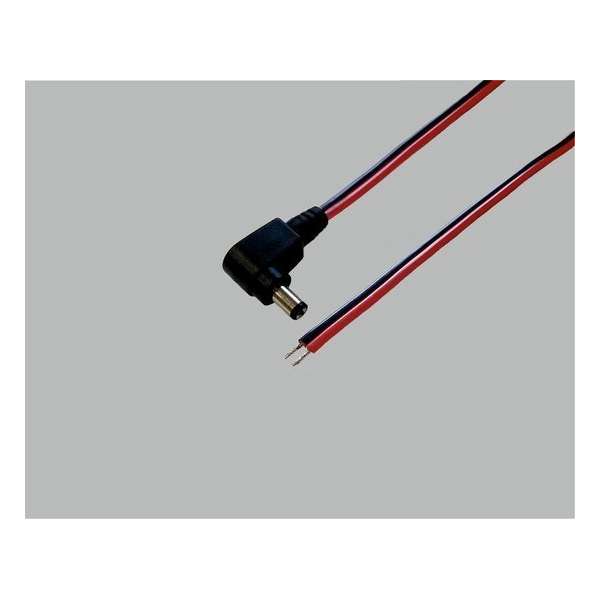 BKL Kabel met haakse DC (m) connector - 5,5mm x 2,5mm - 2 meter