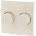 Berker S1 Centraalplaat Met Knop Duo Dimmer - Creme