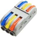 Snelle kabelconnector - 3-weg draadsplitter - aansluitblok Compacte bedradingsblokken - 2 stuks