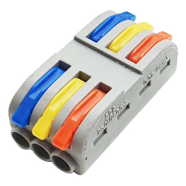 Snelle kabelconnector - 3-weg draadsplitter - aansluitblok Compacte bedradingsblokken - 2 stuks