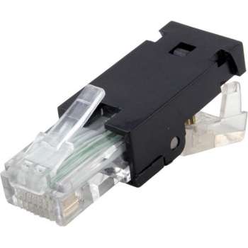 DELTACO MD-20, RJ45 Zwart, Transparant kabel-connector