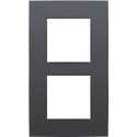 Niko dubbel/tweevoudige afdekplaat met 60 mm verticale centerafstand Niko Intense anthracite