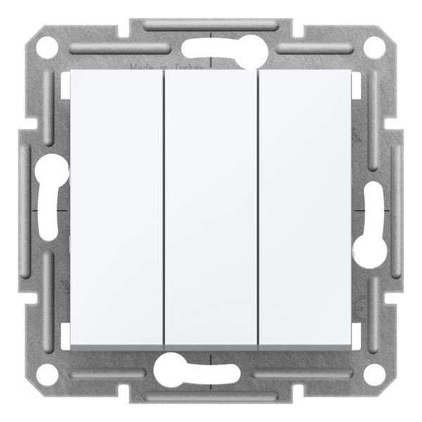 Schneider Electric Asfora serie - (3) Driepolig Serie Schakelaar - Schakelmateriaal - Mooi Strak Design -  WIT