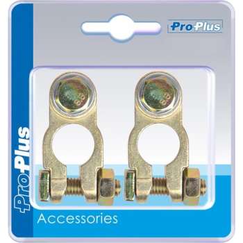 Proplus Accuklemmenset Met Bout (+) En (-) Din 16/18 Mm Blister