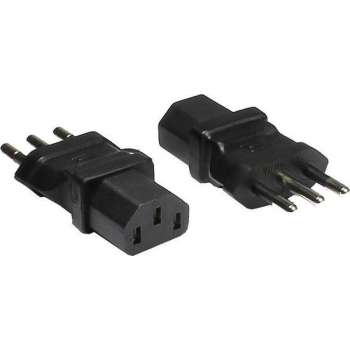 Good Connections Stroom adapter C13 (v) - Italiaanse (type L) stekker (m) / zwart