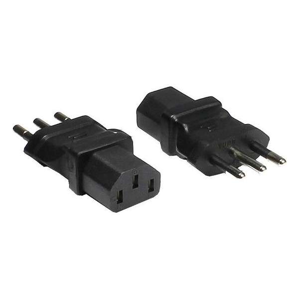 Good Connections Stroom adapter C13 (v) - Italiaanse (type L) stekker (m) / zwart