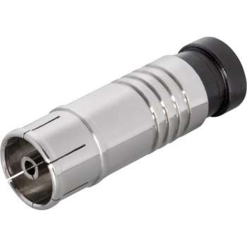 S-Impuls Coax IEC (v) compressie connector - metaal / recht