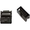 IDC set connector voor flat cable 10 pins | Met trekonlasting | Rastermaat: 2.54 mm | Totaal aantal polen: 10 | Aantal rijen: 2